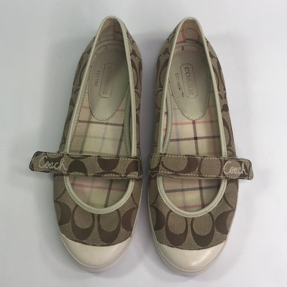 Coach flat womens sneakers with strap - Picture 4 of 8
